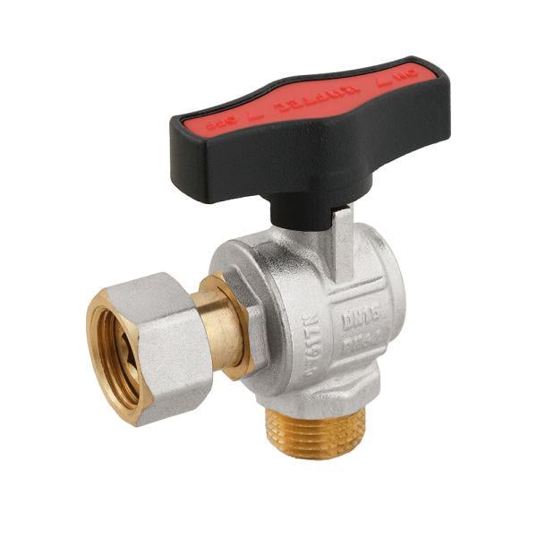 Кран кутовий кульовий з накидною гайкою Raftec PN50 ВН 3/4' Gold (GRGA2)