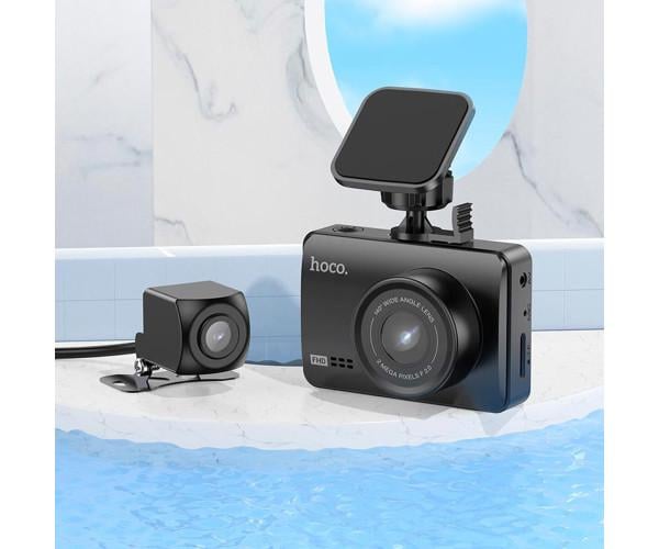Відеореєстратор автомобільний Hoco DV3 24,5" IPS та камера заднього виду Black - фото 6