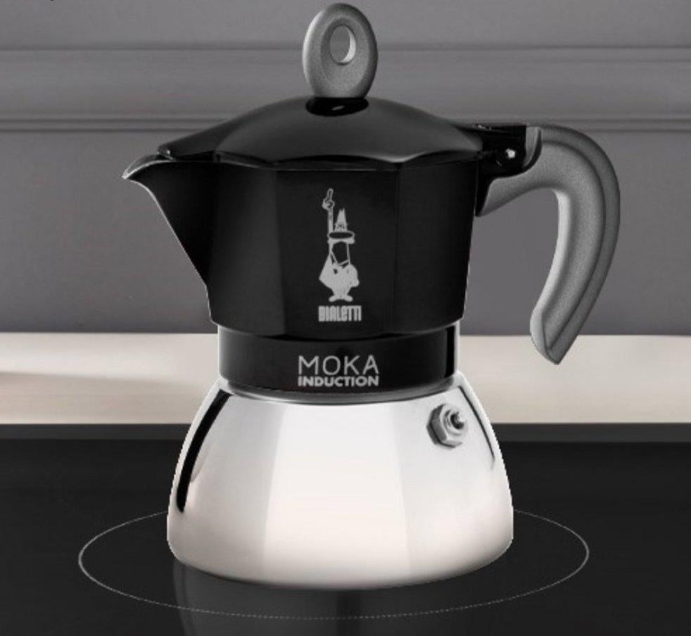 Гейзерная кофеварка Bialetti Moka Induction на 6 чашек 150 мл для индукционной плиты Черный (0006936) - фото 4