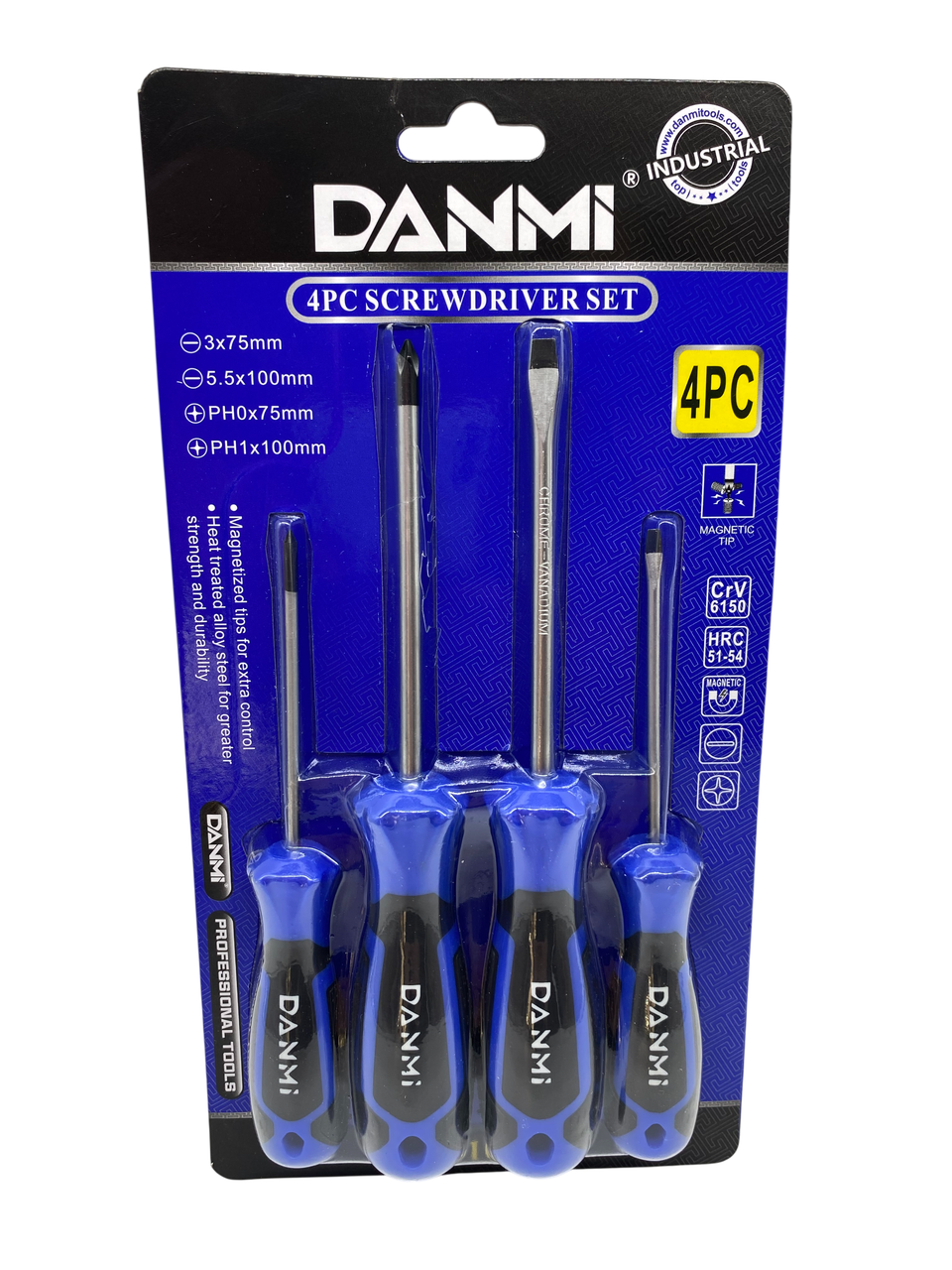 Набір викруток DANMI 4 шт. с магнитной массажной ручкой
