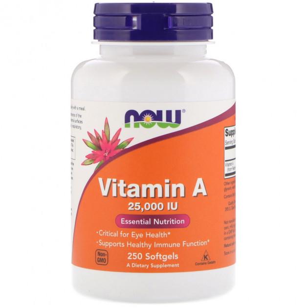 Витамин А Now Vitamin A 25000IU 250 softgels