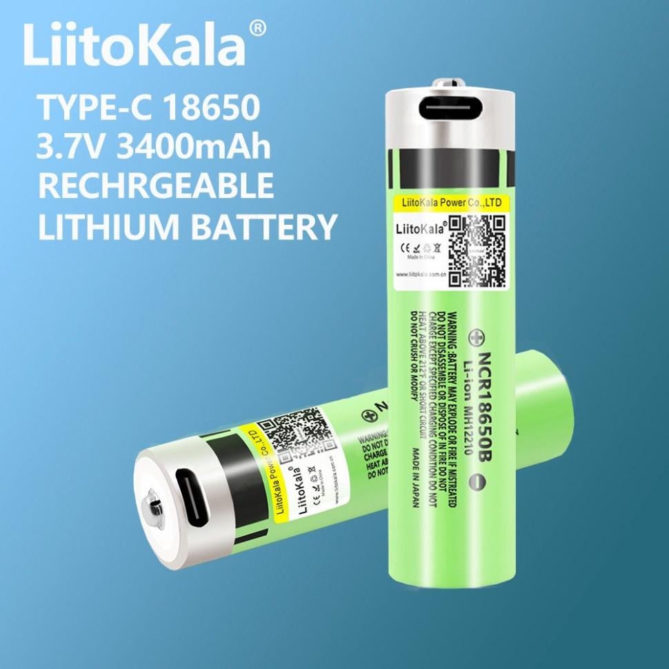 Аккумулятор 18650 LiitoKala Lii-USB-34B 3400 mah 3,7 V (601022) - фото 2