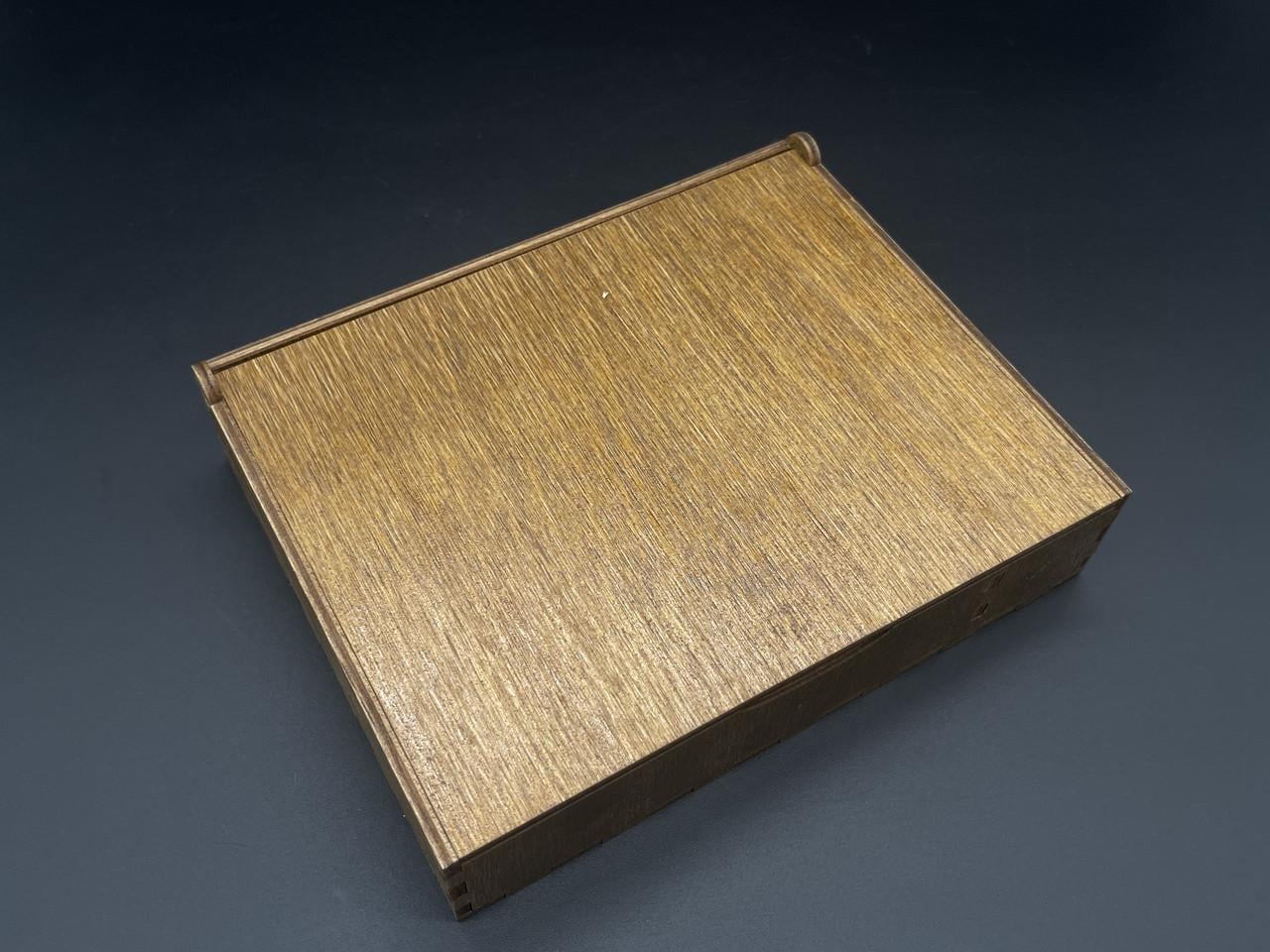 Шкатулка для украшений органайзер из фанеры 19х15х4 см (KF-114)