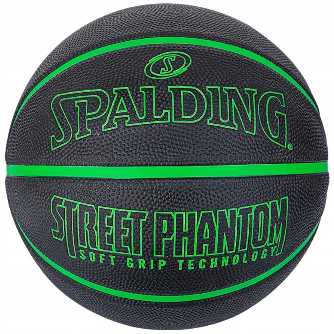 М'яч баскетбольний гумовий №7 Spalding Phantom Black/Green (84384Z)