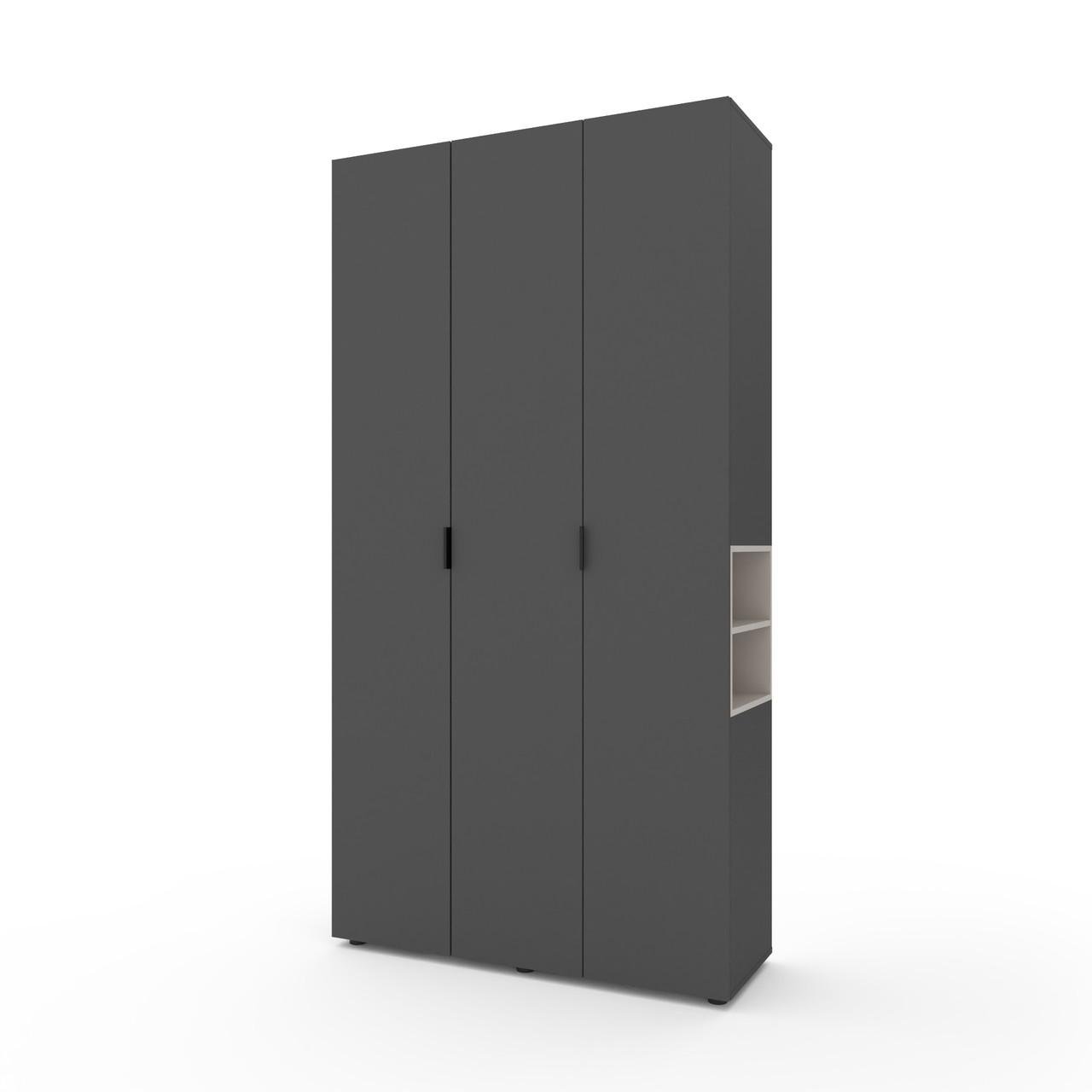 Шафа Metkas Home A015R ЛДСП 1200x420x2300 мм Антрацитовий/Кашемір - фото 2