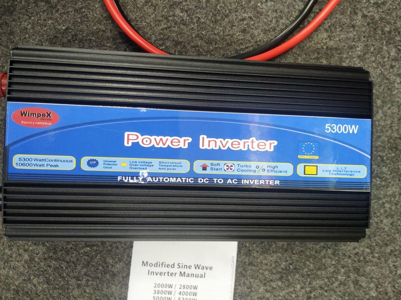 Перетворювач напруги Power Inverter WX-5300W два акумулятора 24V 220V - фото 8 Перетворювач напруги Power Inverter WX-5300W два акумулятора 24V 220V - фото 8