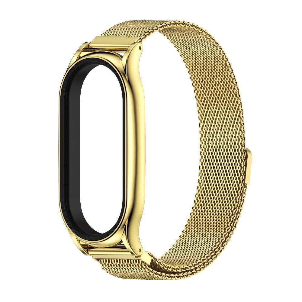 Ремешок для смарт-браслетов MiJobs металлический Milanese SE Plus для Xiaomi Mi Band 4/3 Золотой (1383P)