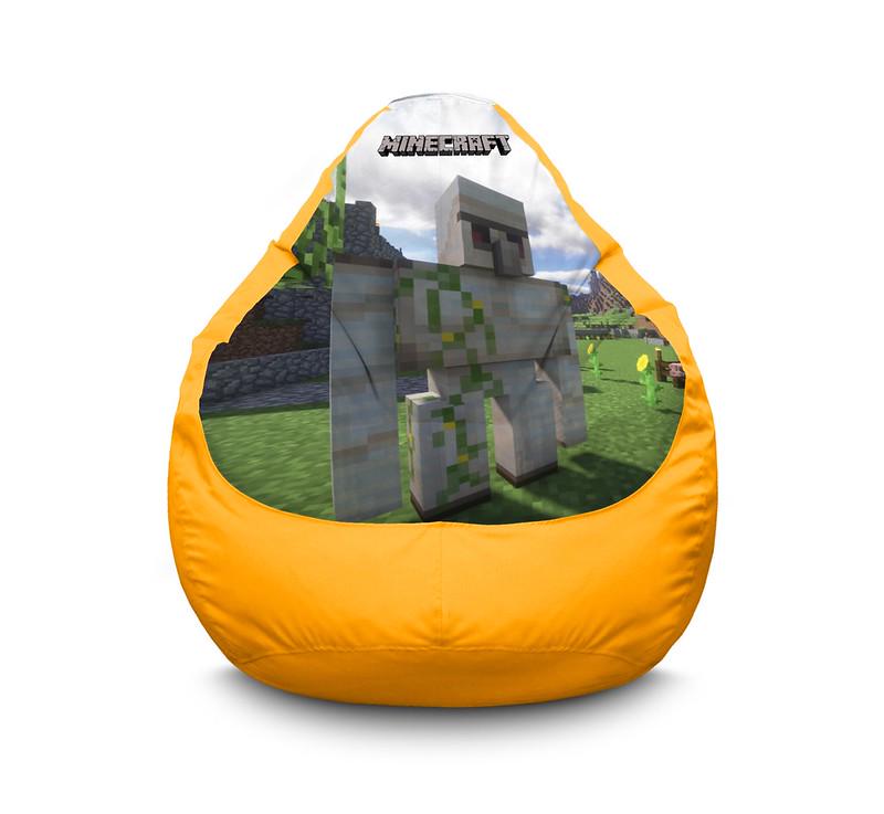 Кресло мешок iPuff Minecraft Iron golem Оксфорд XXL 90х125 см Желтый