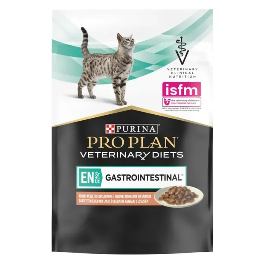Корм вологий для котів Purina Pro Plan Veterinary Diets EN St/Ox Gastrointestinal з лососем 85 г (3908)