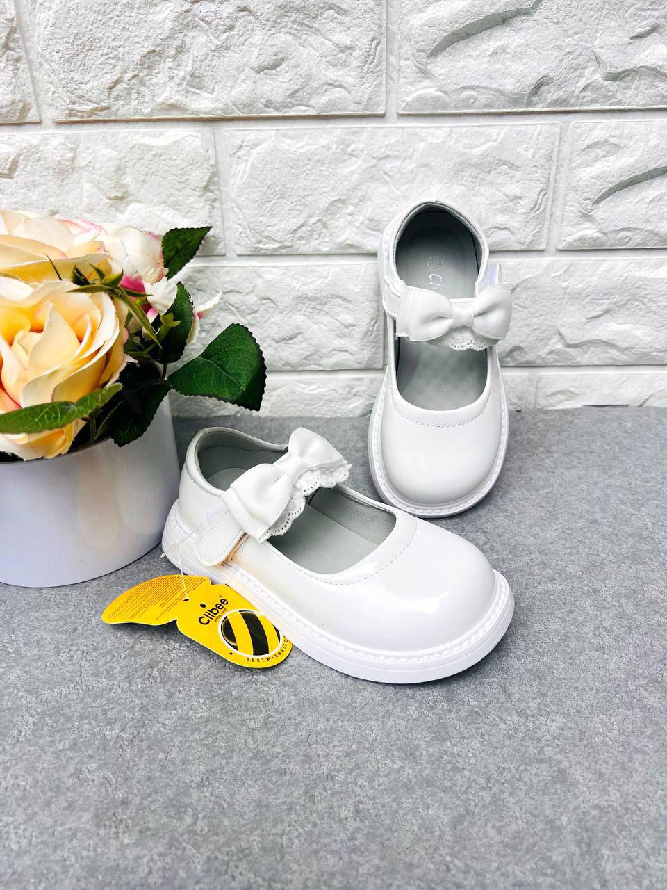 Туфли классические для девочки Clibee 1767 р. 26 16,2 см Белый (1767)