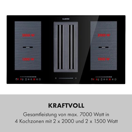 Індукційна плита Klarstein Full House 2,0 DownAir System із вбудованою витяжкою 271 м³/год (10035259) - фото 4