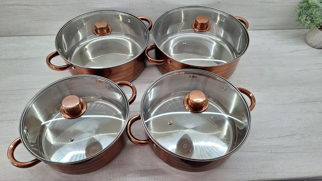 Набір каструль Royalty Line RL-SP7C з кришками/з нержавіючої сталі (03966) - фото 9