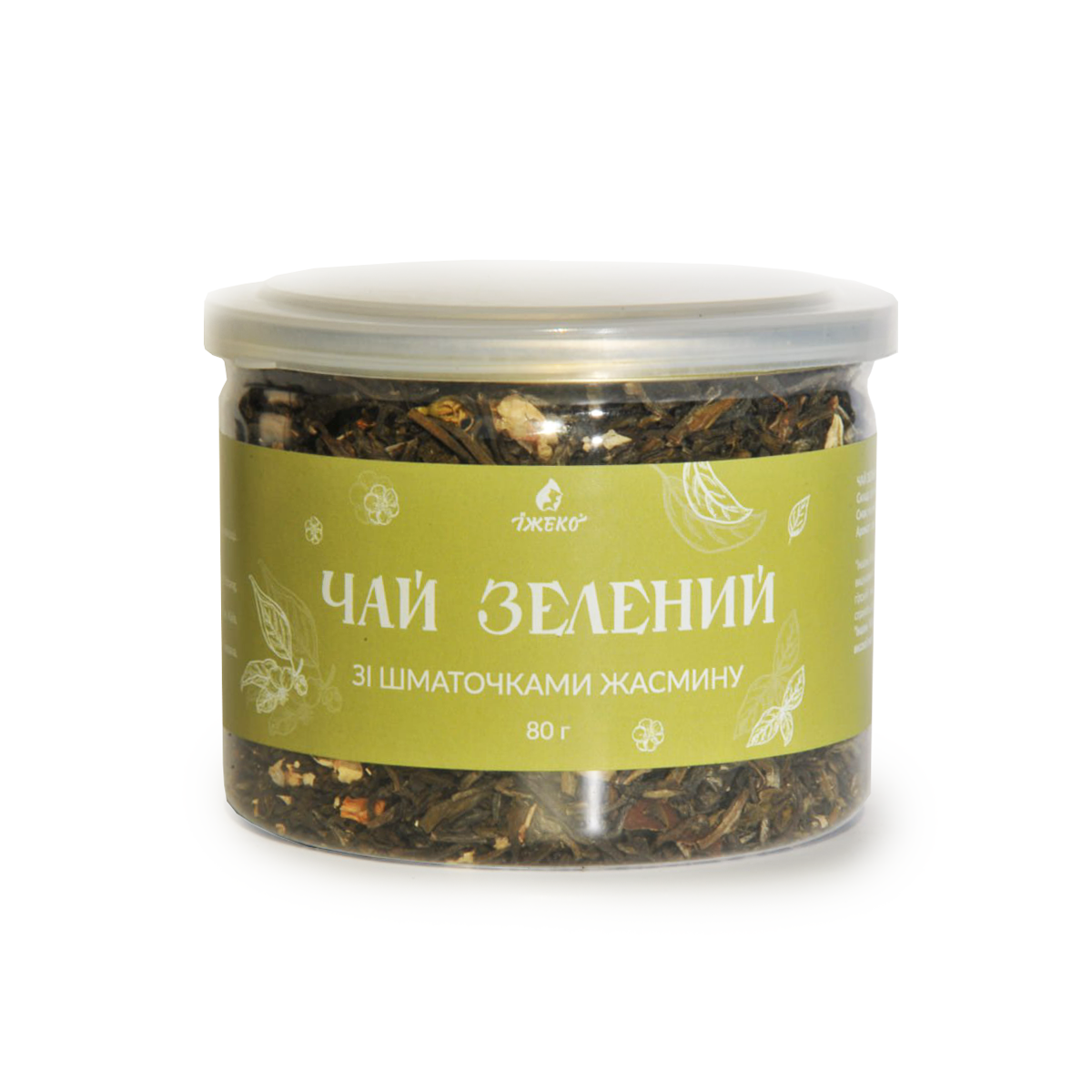 Чай зеленый с кусочками жасмина 80 г