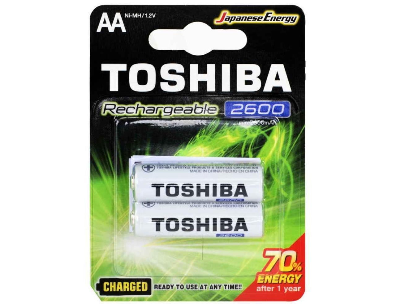 Батарейка аккумулятор TOSHIBA HR6/АА 2600 mAh 2 шт./бл.