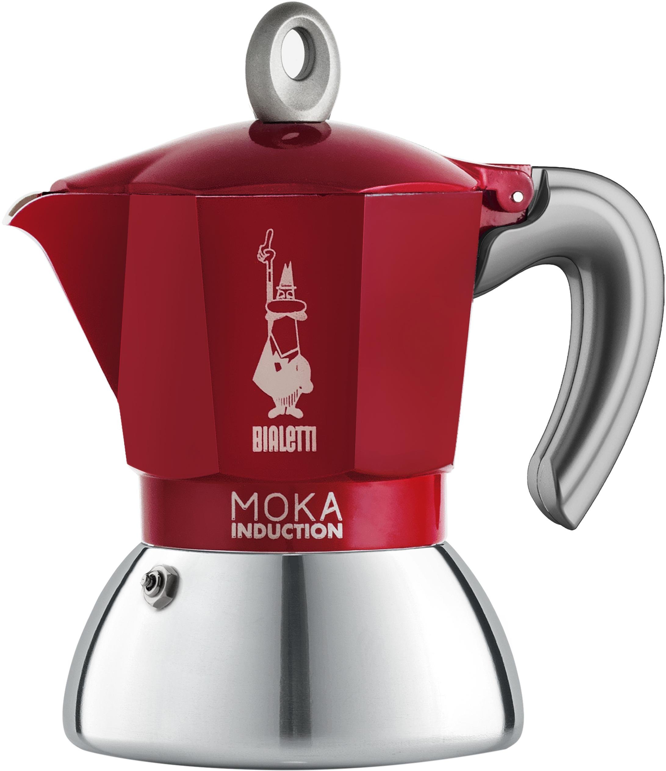 Гейзерна кавоварка Bialetti New Moka Induction 90 мл Червоний (6942)