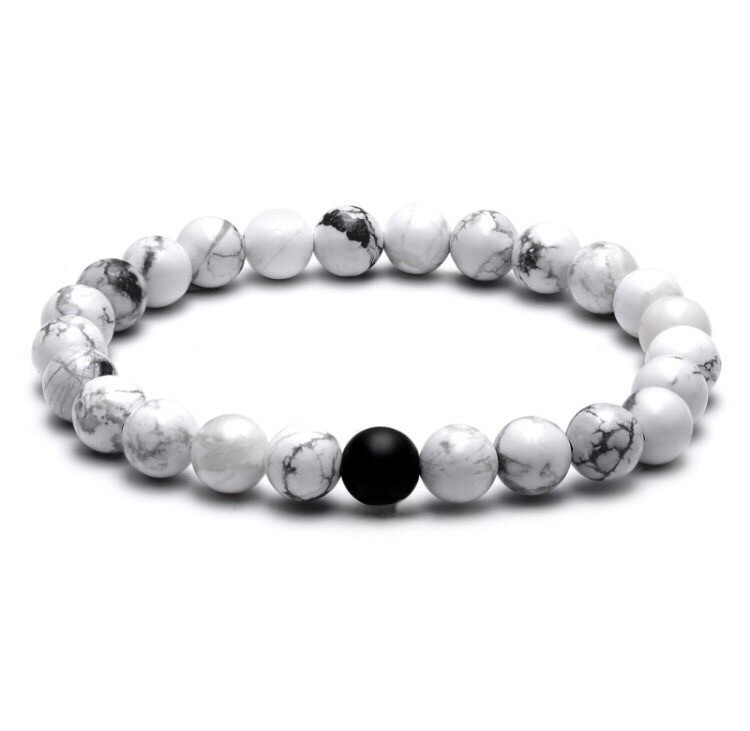 Браслет жіночий з кахолонгу та шунгіту р. 19 (80012)