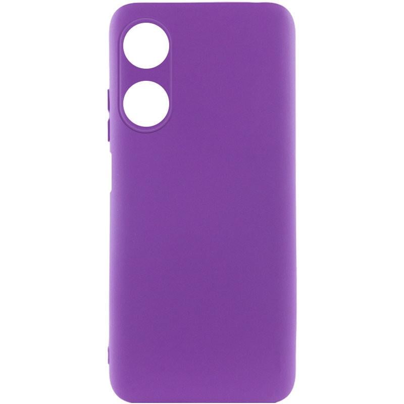 Протиударний чохол Silicone Cover Lakshmi Full Camera (A) для Oppo A38 / A18 Фіолетовий / Purple