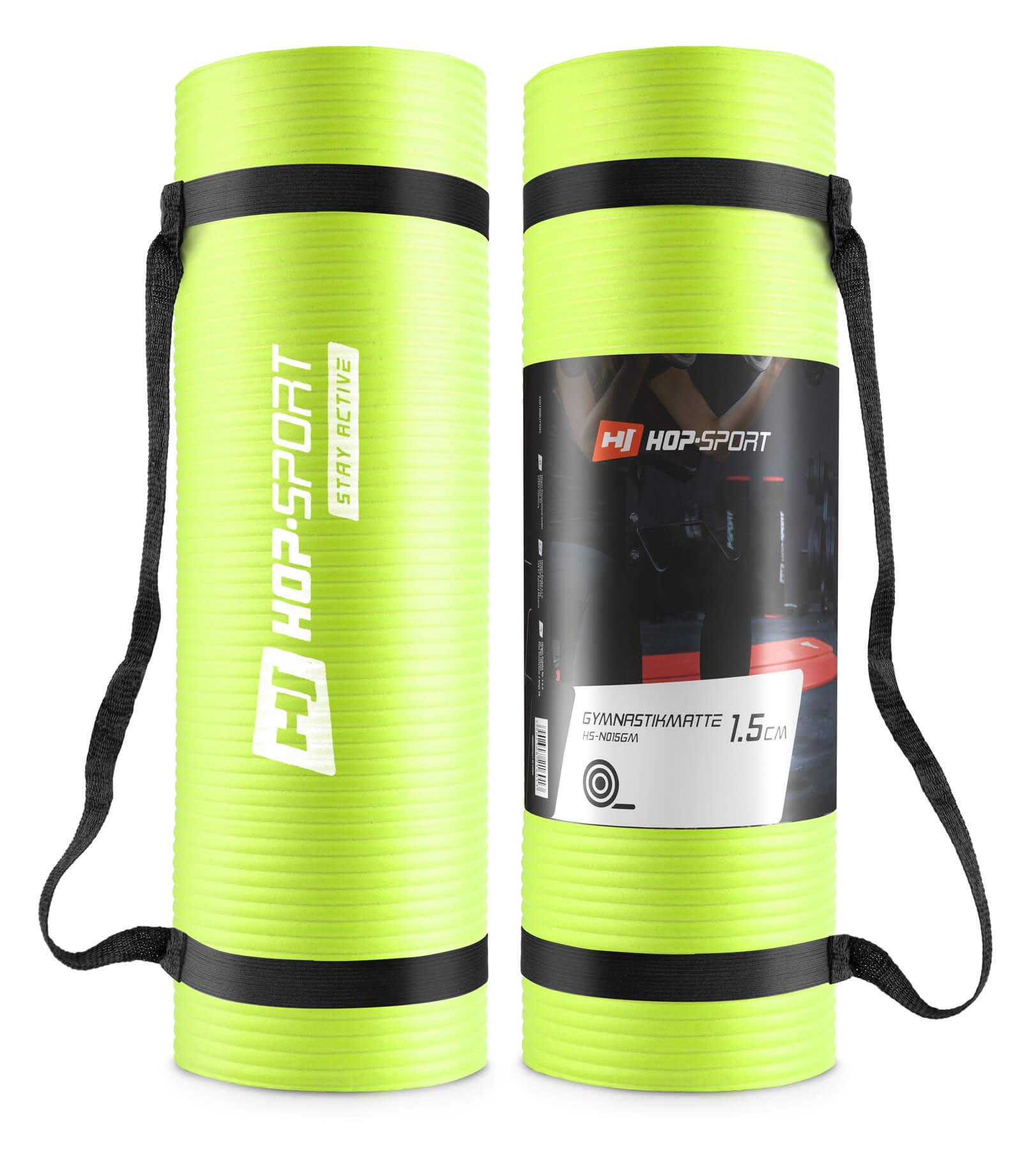 Мат для фитнеса и йоги Hop-Sport HS-N015GM 1,5 см Салатовый - фото 2 Мат для фитнеса и йоги Hop-Sport HS-N015GM 1,5 см Салатовый - фото 2