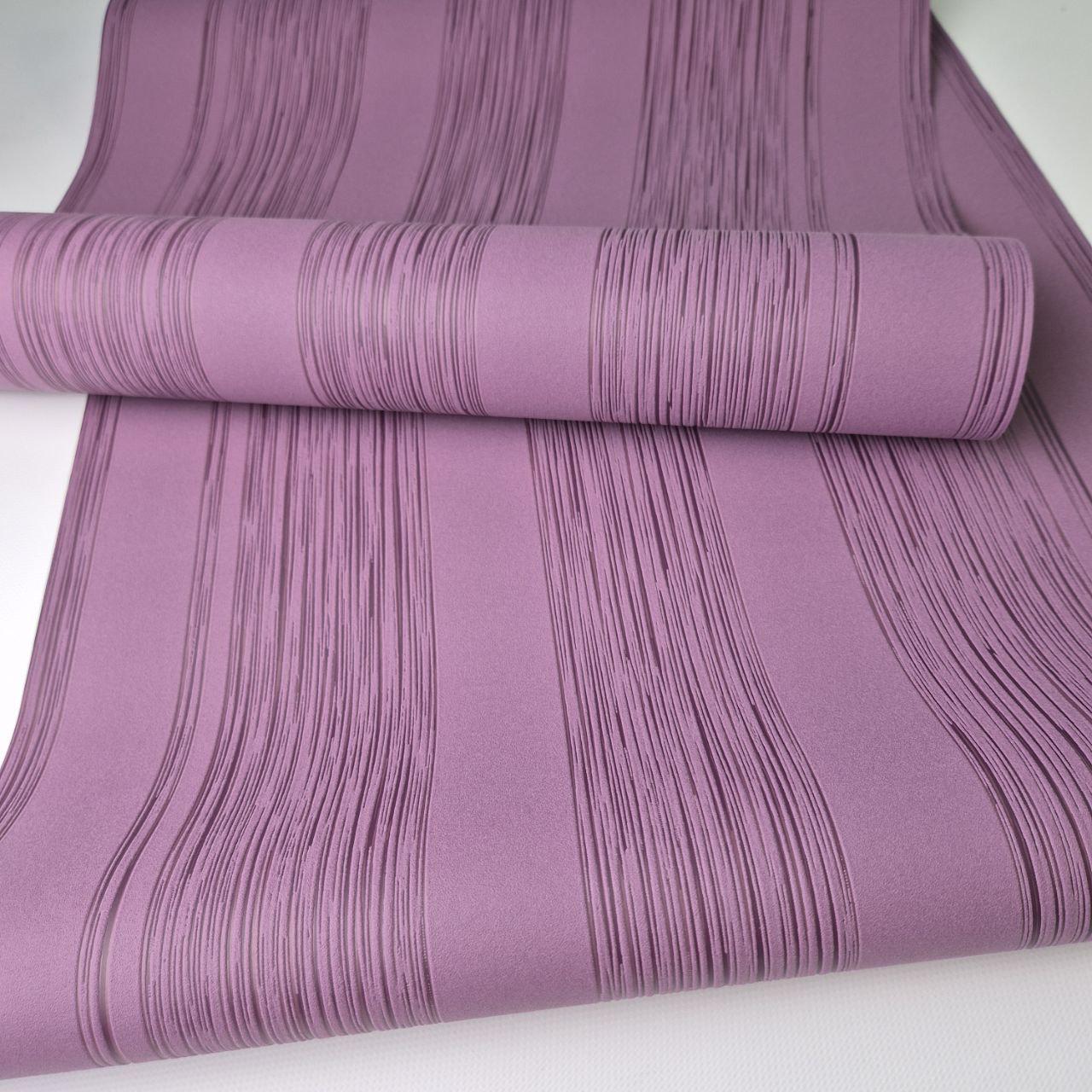 Обои виниловые Marburg Velvet Panels полосы для спальни/кухни/прихожей/офиса 10x0,5 м Фиолетовый (56724)