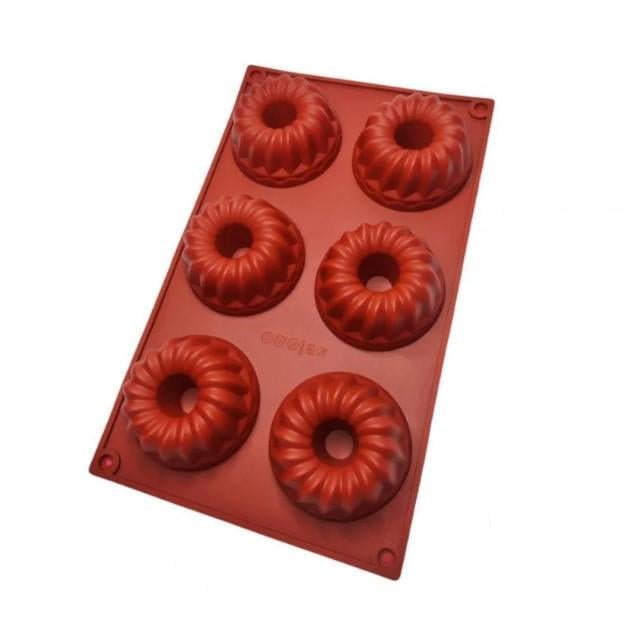 Форма для кексов силиконовая Куличи 29,5х17,5х3,5 см (AN013120) - фото 1