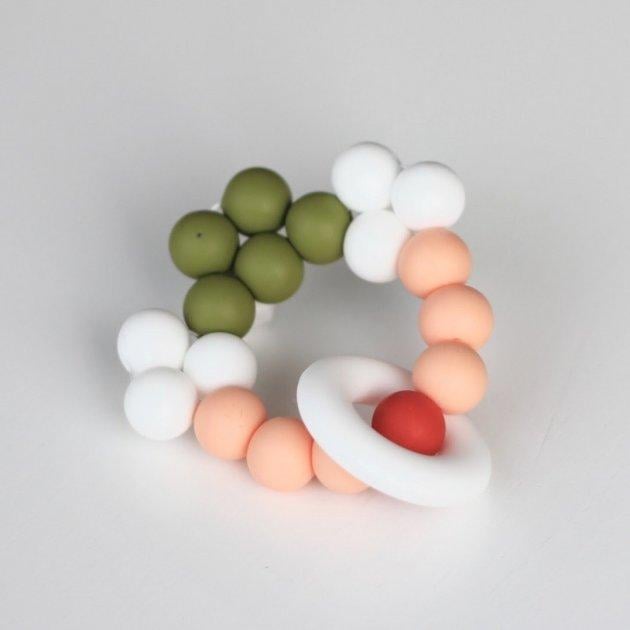 Прорезыватель силиконовый мини Баловень Snowflake Multicolored