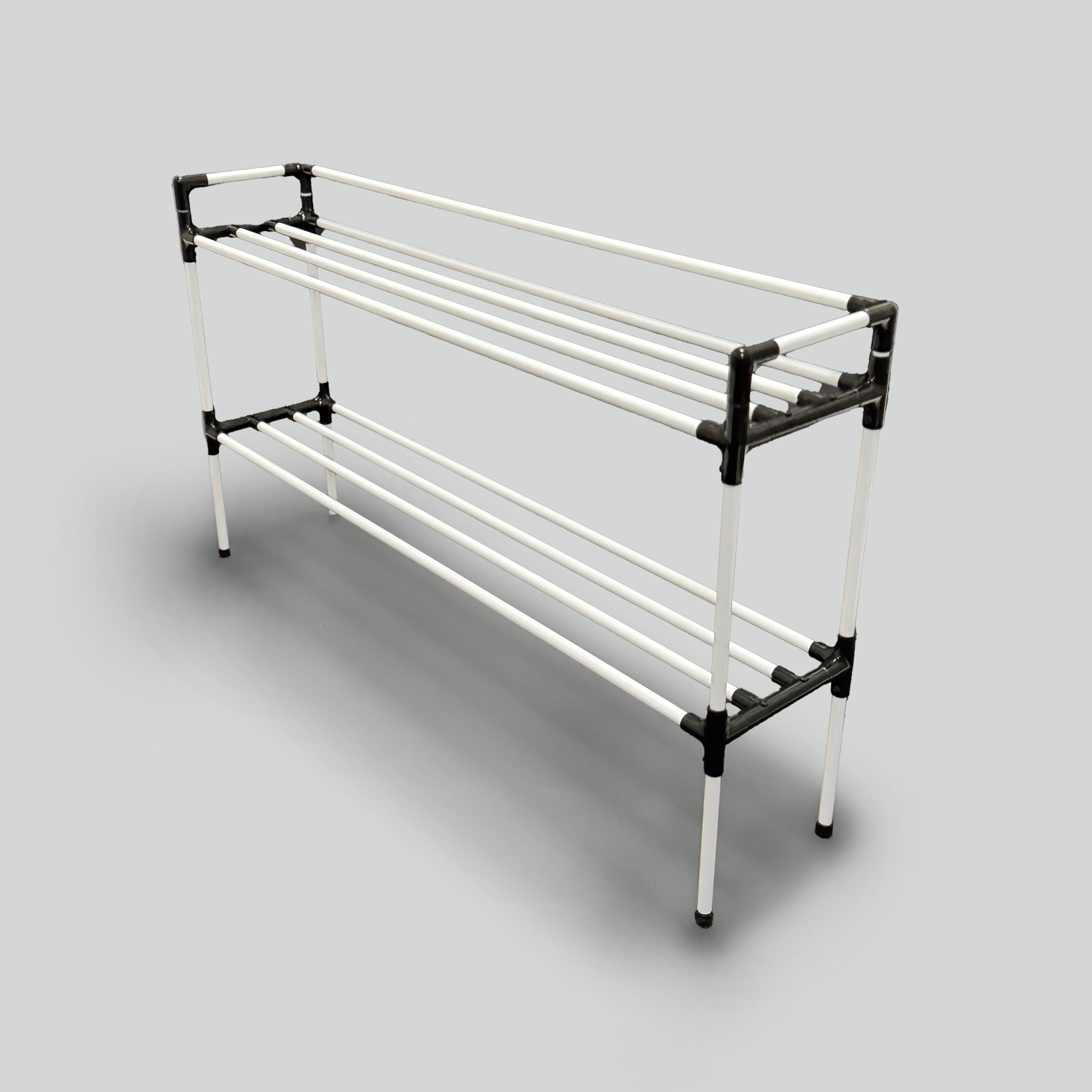 Підставка для квітів на підвіконня Lucia 2 двоярусна металева 52 см Білий (LuciaW2)