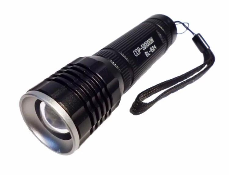 Фонарь ручной на аккумуляторе Bailong BL-B24 красный свет 3 режима работы влагостойкий корпус Черный (2927137971)