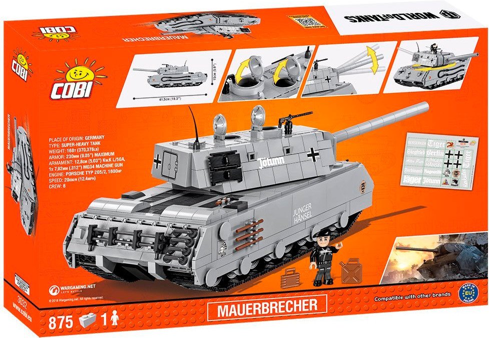 Конструктор Cobi World Of Tanks. Mauerbrecher (COBI-3032)