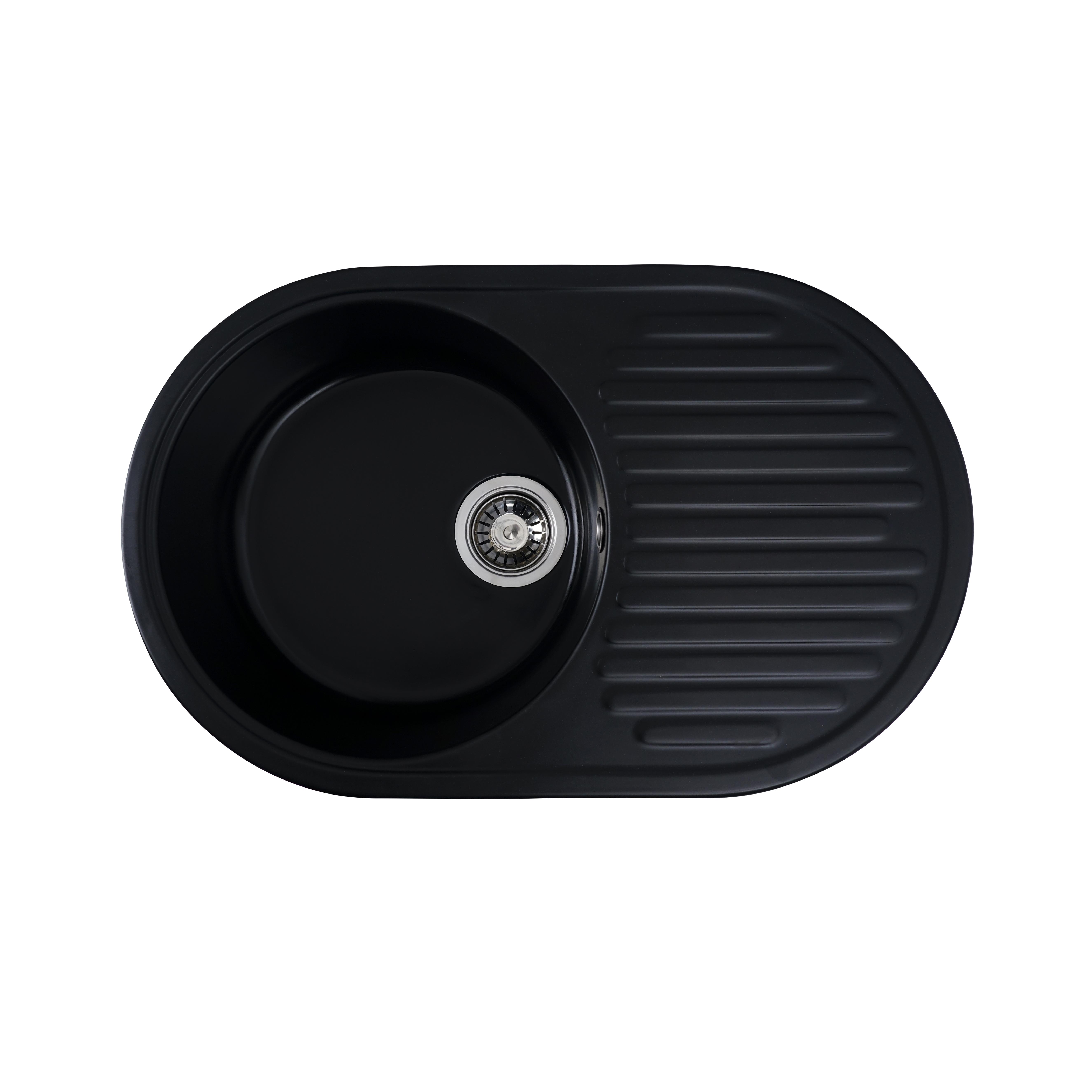 Мойка для кухни Platinum 7346 Astoria гранит глянец Черный (000024832)