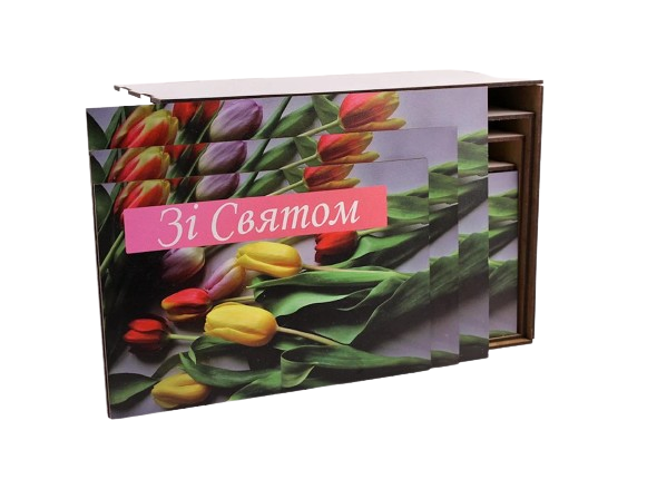 Набір коробок "Зі святом" тюльпани (3370)