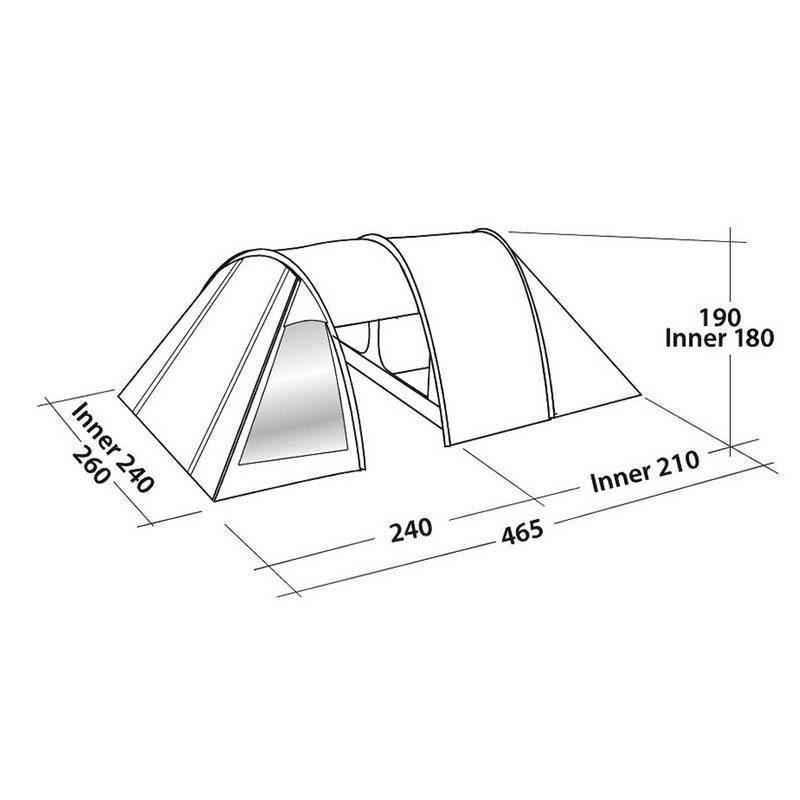 Палатка четырехместная Easy Camp Galaxy 400 Rustic Green (120391) - фото 3