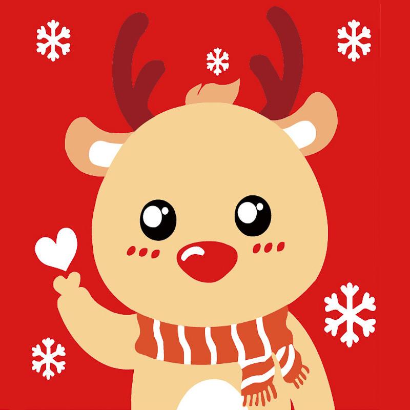 Картина по номерам Strateg Олень 20х20 см (Str-HH5293)