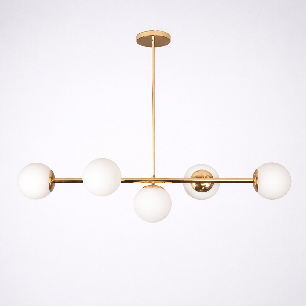 Люстра 7529906-5 GOLD/WH Золотий/Білий