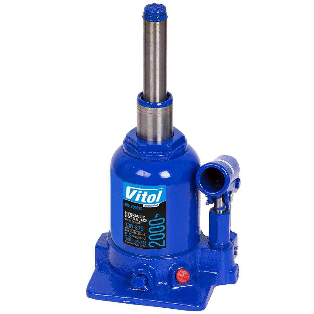 Домкрат гидравлический Vitol ДБ-20002Ц 2 т двухштоковый 153-370 мм