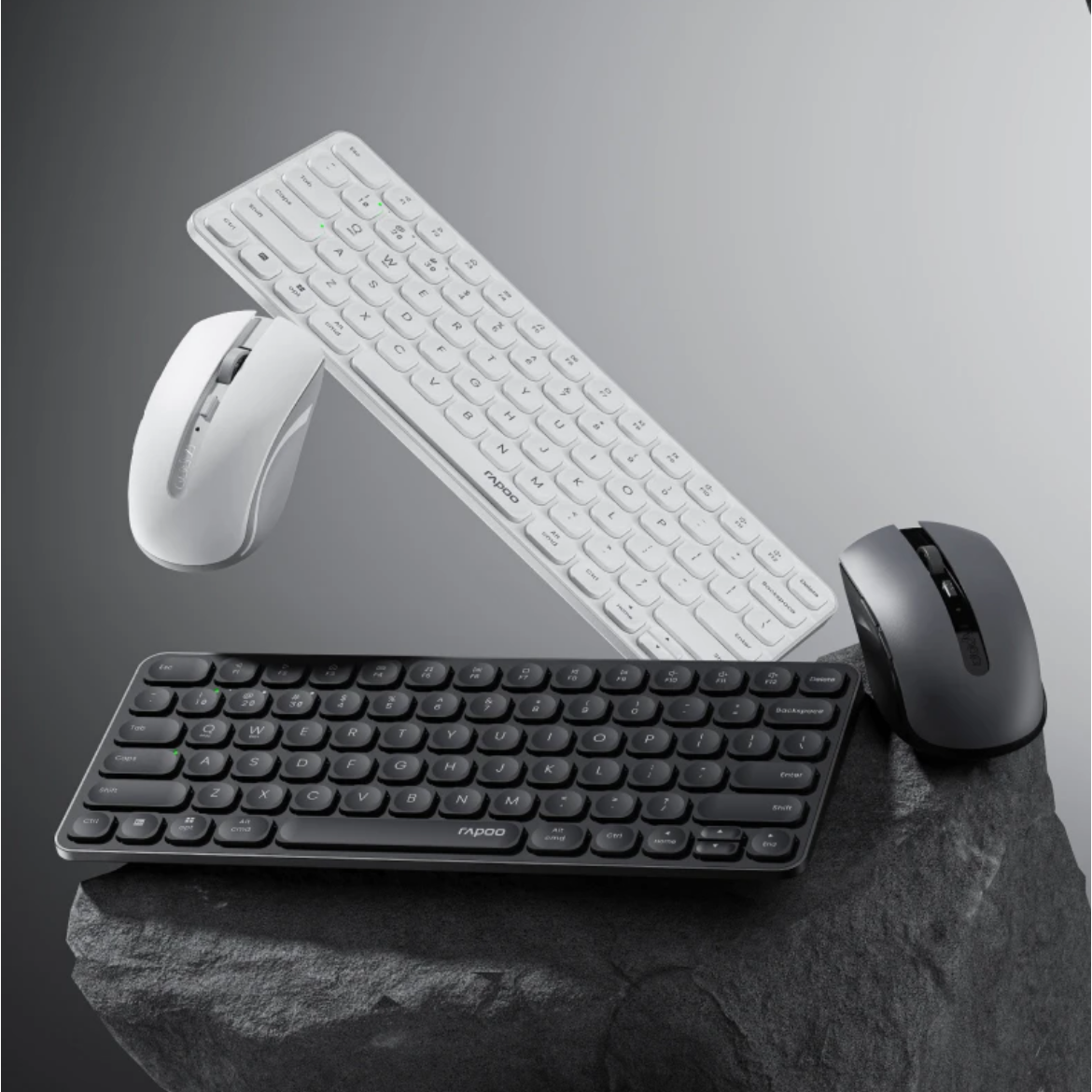 Комплект бездротовий RAPOO 9050S клавіатура/миша з акумулятором 2400DPI Чорний (2644777216) - фото 9 Комплект бездротовий RAPOO 9050S клавіатура/миша з акумулятором 2400DPI Чорний (2644777216) - фото 9