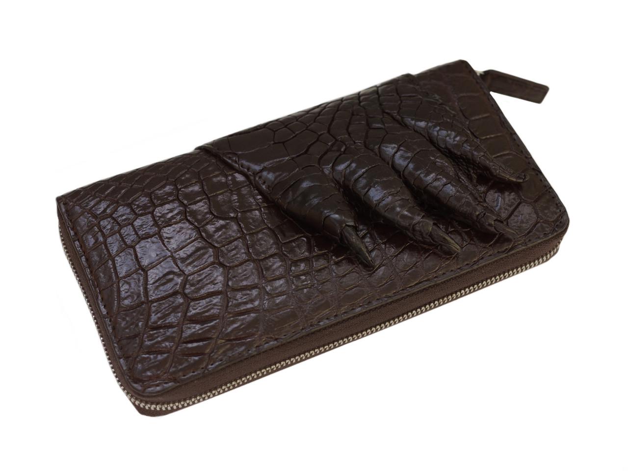Кошелек-клатч Ekzotic Leather из натуральной кожи крокодила Коричневый (cw 28)