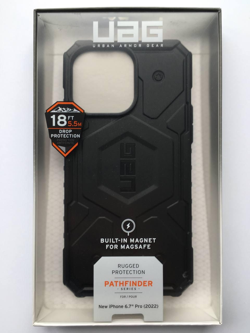 Чехол противоударный UAG Pathfinder MagSafe 114055114040 для Iphone 14 Pro Max (6.7") Black - фото 12