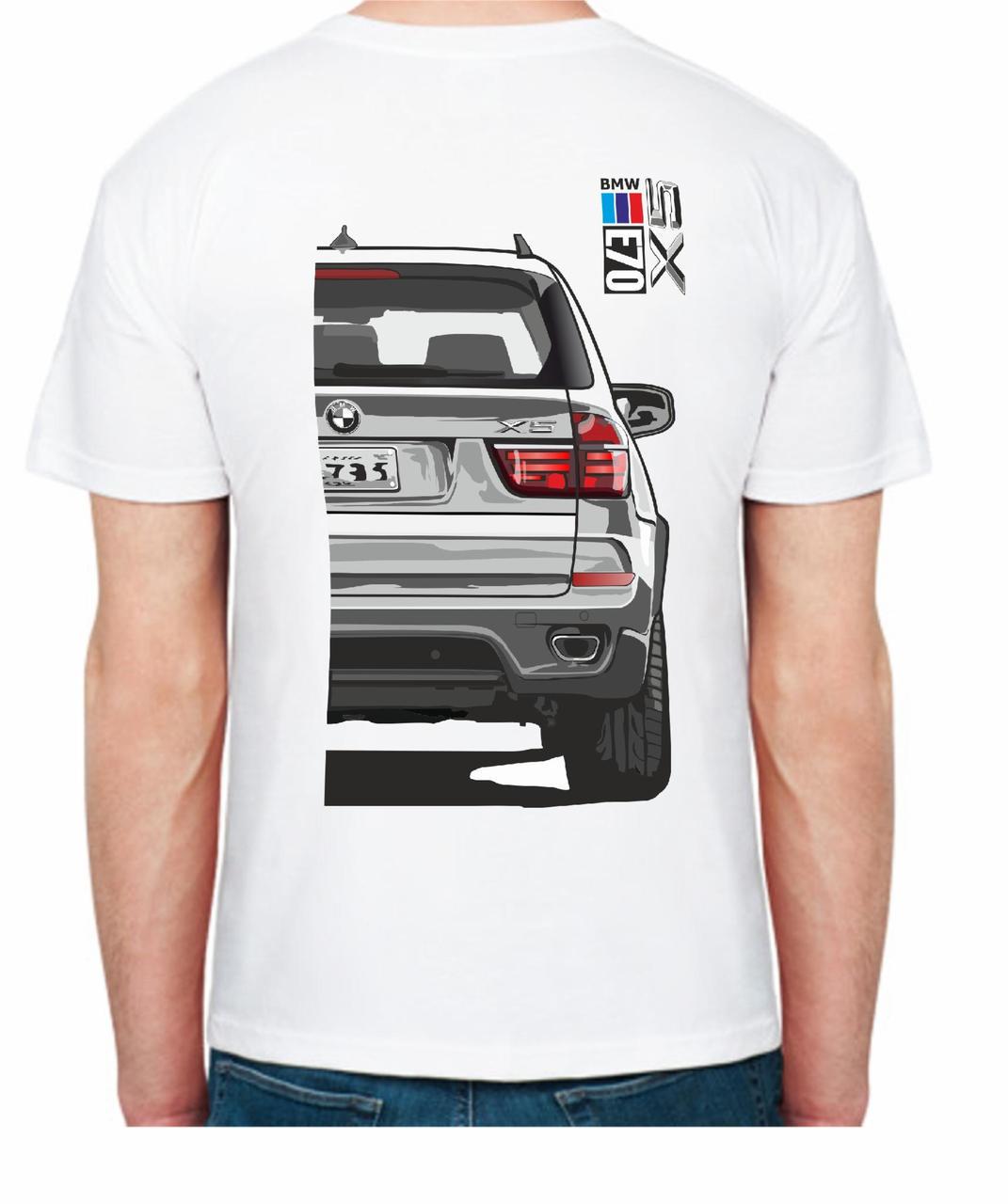 Футболка мужская Avtolife BMW X5 E70 Stock R 106370 L Белый (2494943754)