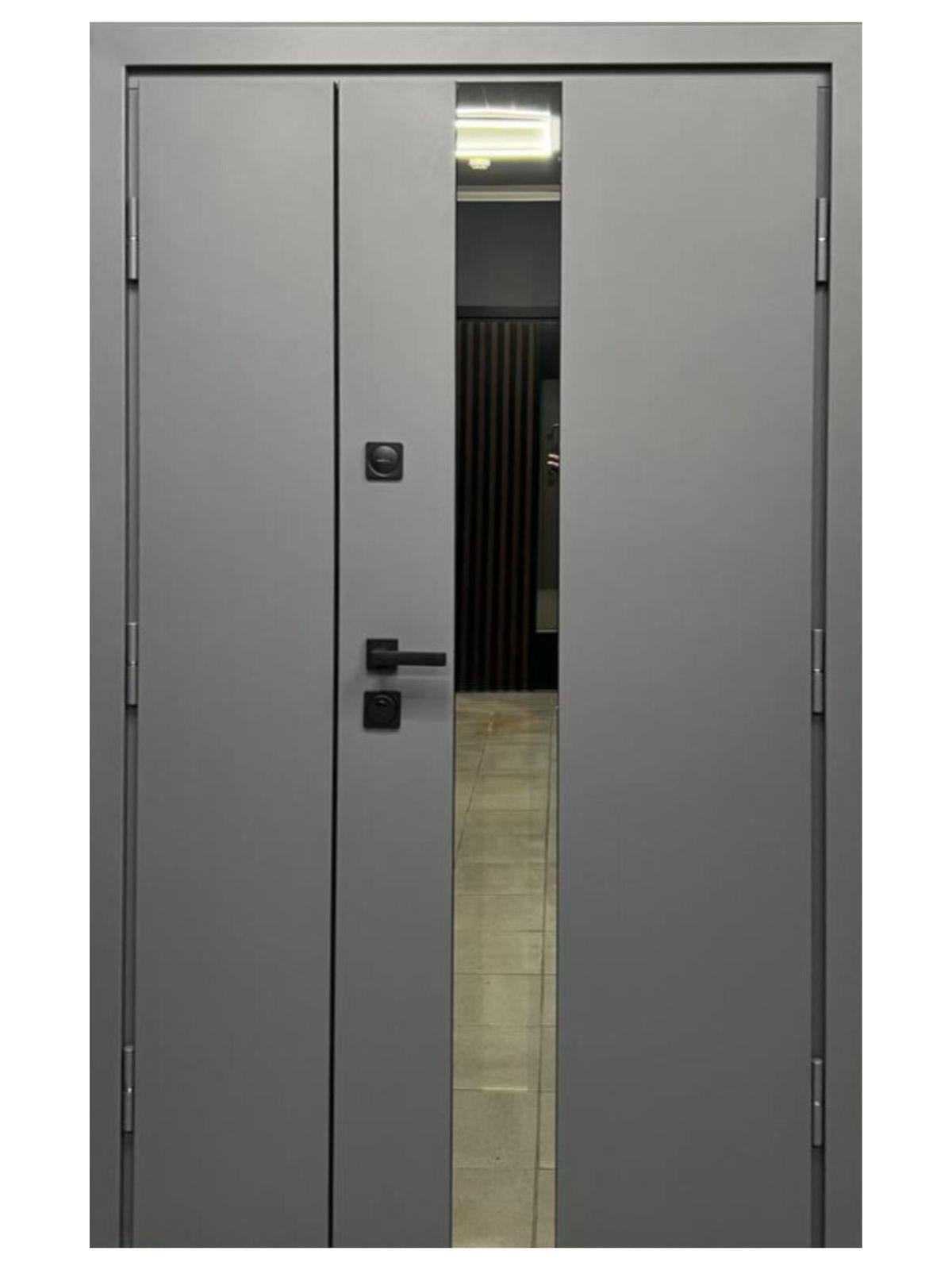 Дверь входная Максимум NPL707 G1298 2040х1200 мм Металлик (92500475)