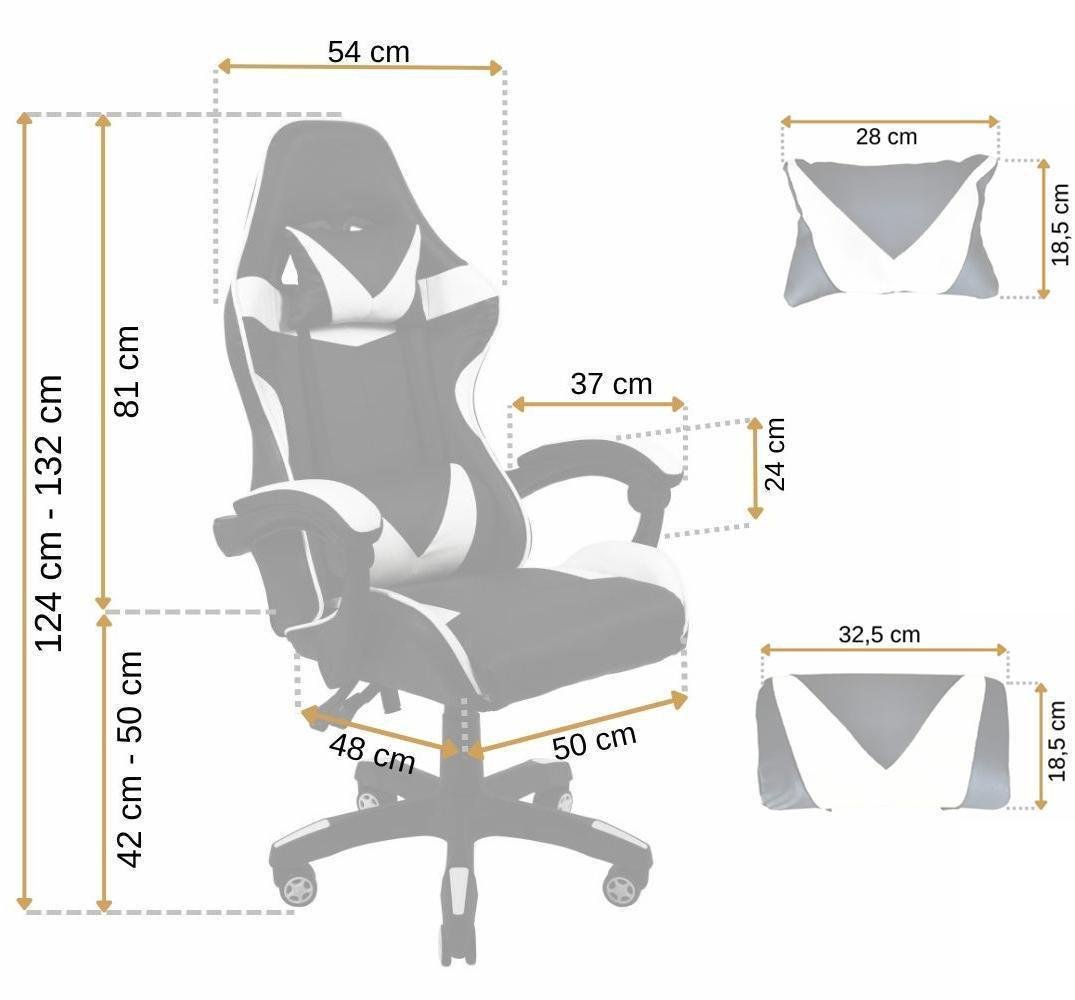 Крісло офісне комп'ютерне Bonro B-810 Білий (3543) - фото 4