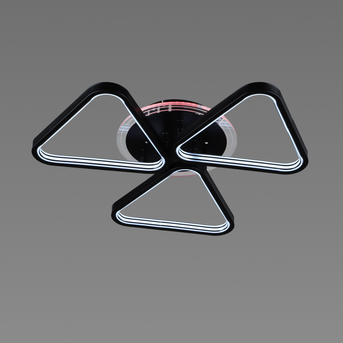 Люстра светодиодная Sirius на три плафона 62W 3000/6500К Черный (YH921/3)