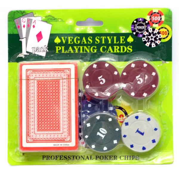 Набор для покера Darshan 20 фишек/одна колода карт в упаковке (28518)