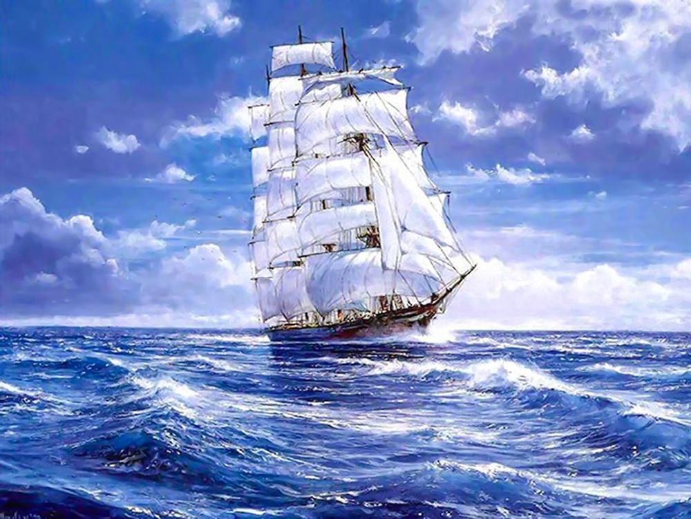 Алмазная мозаика Бригантина ТС3571 на подрамнике полная выкладка 40x30 см (28231)