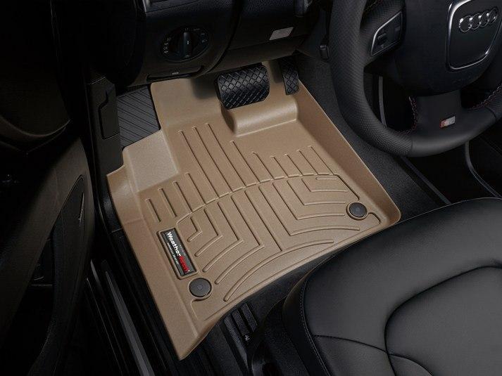 Килимки автомобільні передні лайнери WeatherTech 451511 Audi Q7 2007-2015 Бежевий (1185134885)