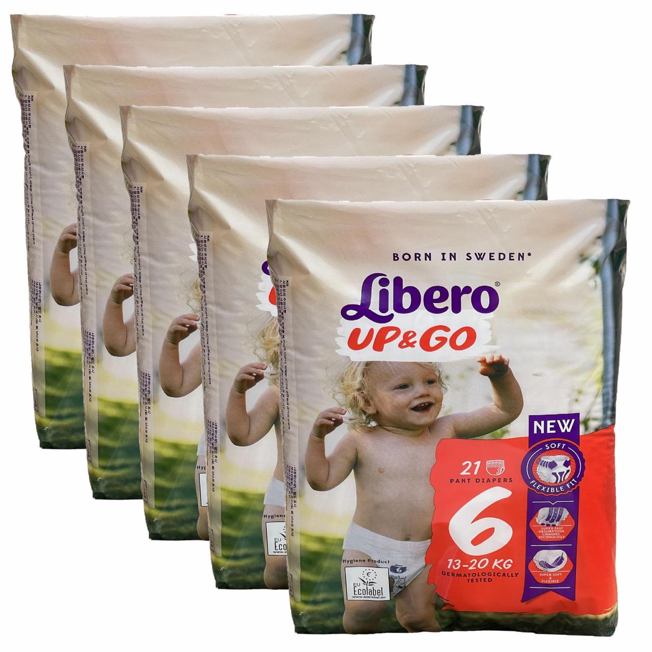 Підгузки-трусики дитячі Libero UP & GO 6 13-20 кг 105 шт. (2658552808)