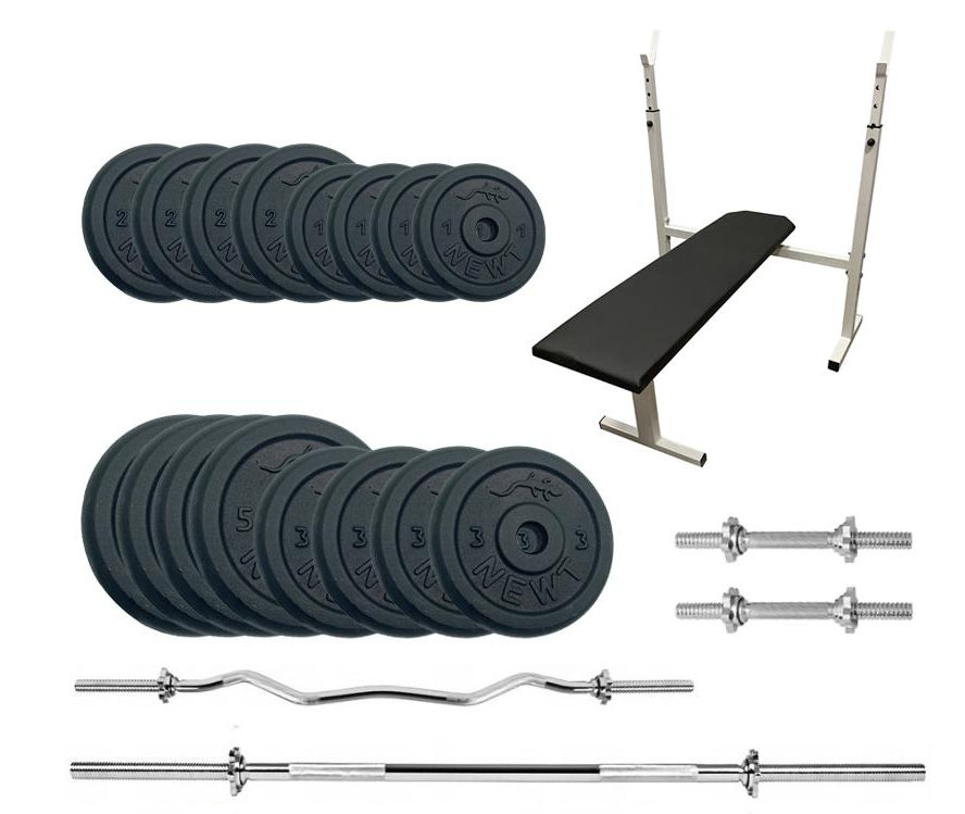 Лава для жиму горизонтальна Newt Gym Set-STHW Home з набором штанг + гантелі 60 кг (8105378)