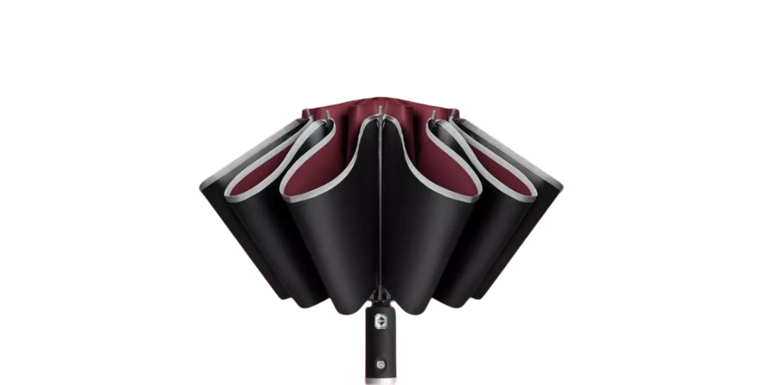 Парасолька реверсна автоматична зі світловідбиваючим краєм 10 спиць Червоний (2066291422)