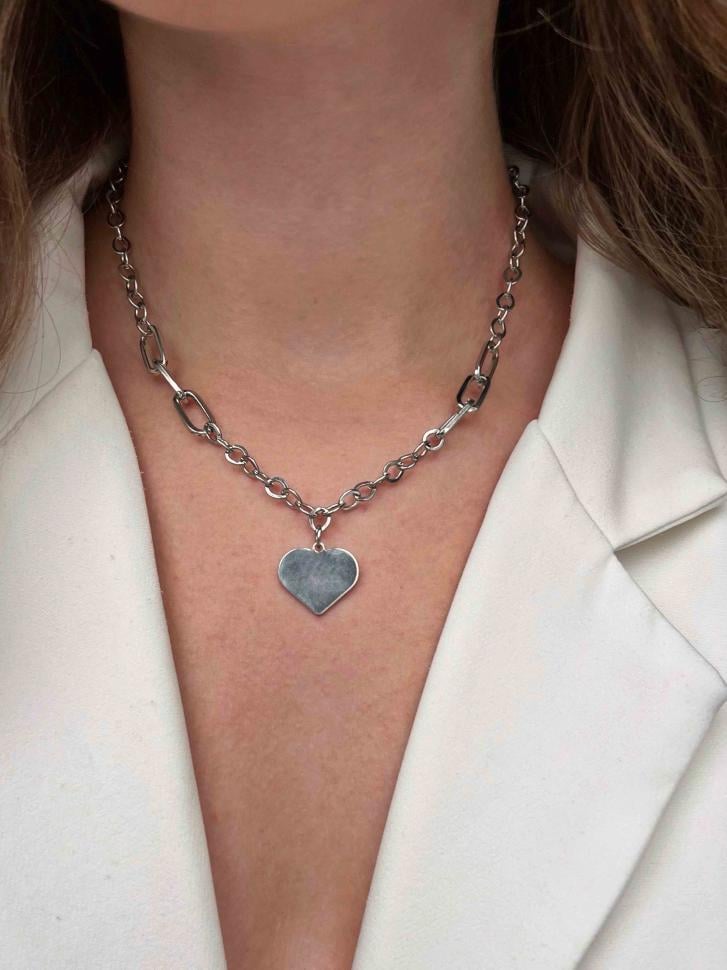 Ланцюг з сердечком під срібло (4814) - фото 3 Ланцюг з сердечком під срібло (4814) - фото 3