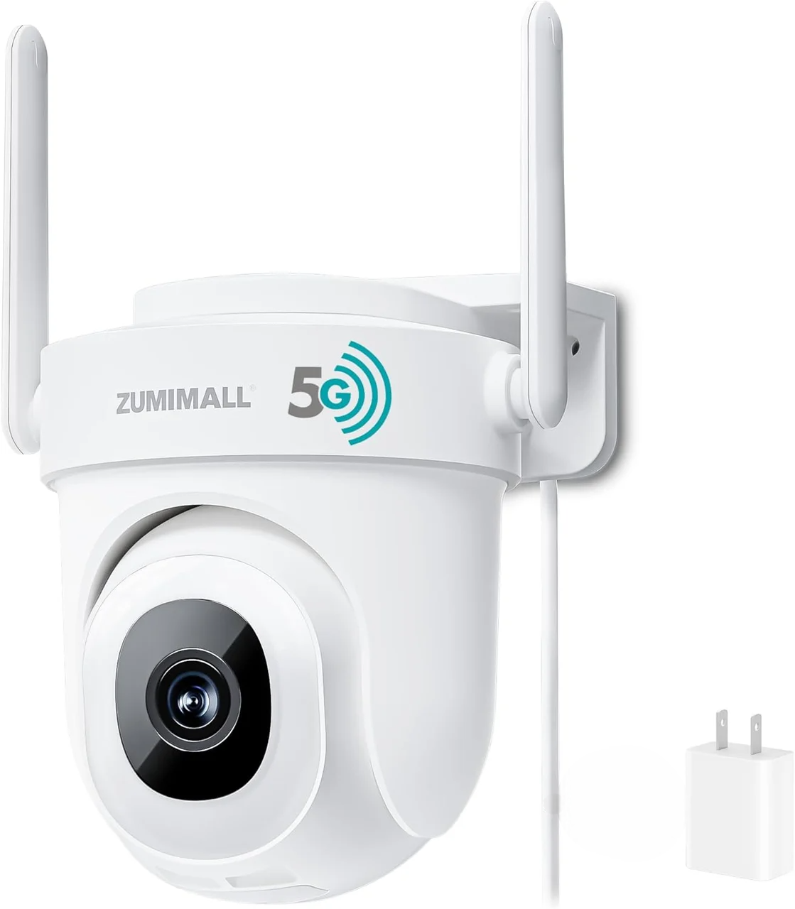 Камера безопасности уличная ZUMIMALL 5MP 2.4G/5G WiFi проводная/круглосуточная запись/обнаружение движения и шума с ИИ (2899454052)