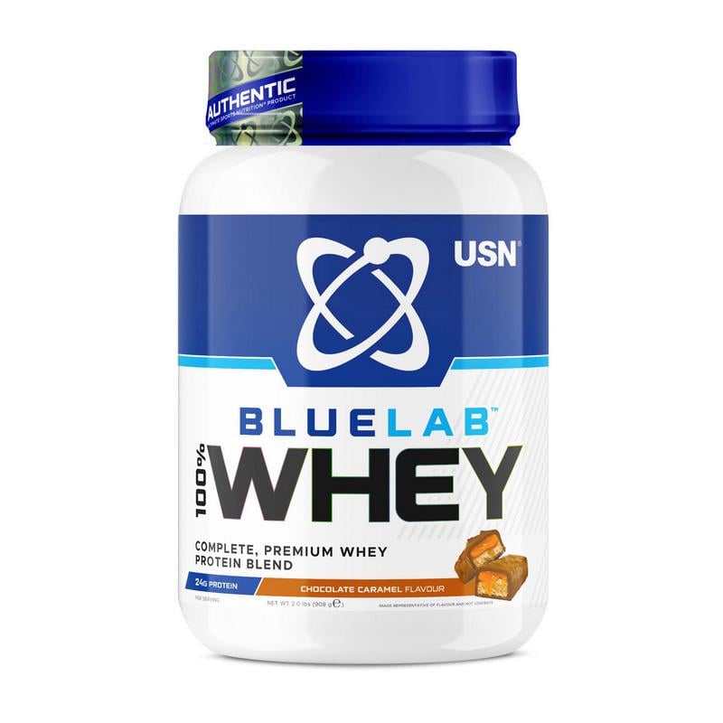 Протеин сывороточный USN Blue Lab 100% Whey 908 г Шоколад/Карамель